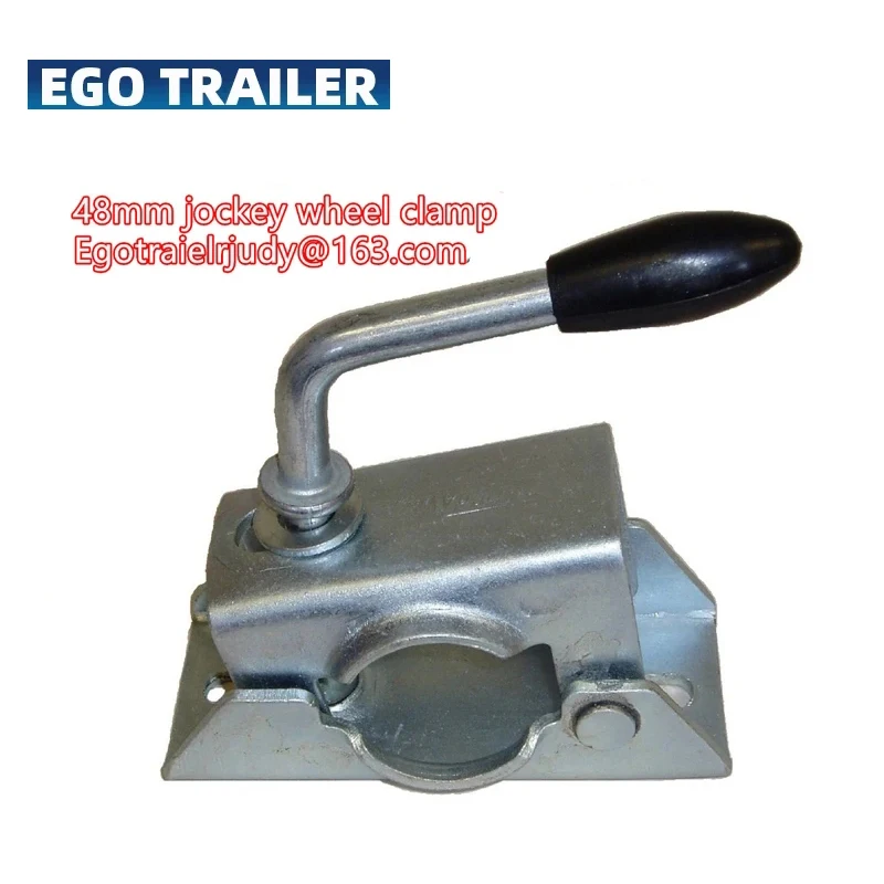 wheel prop stand clamp split fixing bracket high strength heavy duty rustproof 48mm 1 89in clamp holder Ego trailer 48mm clamp for trailer jockey wheel or prop stands, trailer jack, trailer jockey wheel clamp, trailer parts