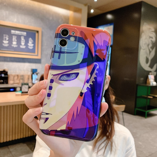 Blue Ray Naruto Phone Case for IPhone13 Pro Max Apple 11 Kakashi 7/8 Plus Pain Xs Max Xr Smartphone Protection Soft Shell