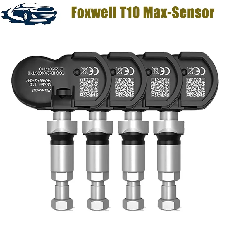 2024 Foxwell T10 MX 센서 TPMS, 타이어 압력 모니터 테스터, 클론 가능 프로그래밍 가능 테스트 수리 도구, 433MHz, 315MHZ 센서