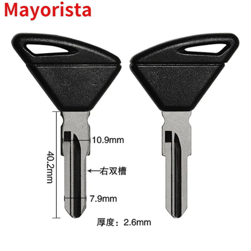 

Mayorista 40.2MM Motorcycle blank keys Uncut For Aprilia Tuono Dorsoduro RSV4 750 1200 RSV MILL R Factory V4R RST1000 ETV1000