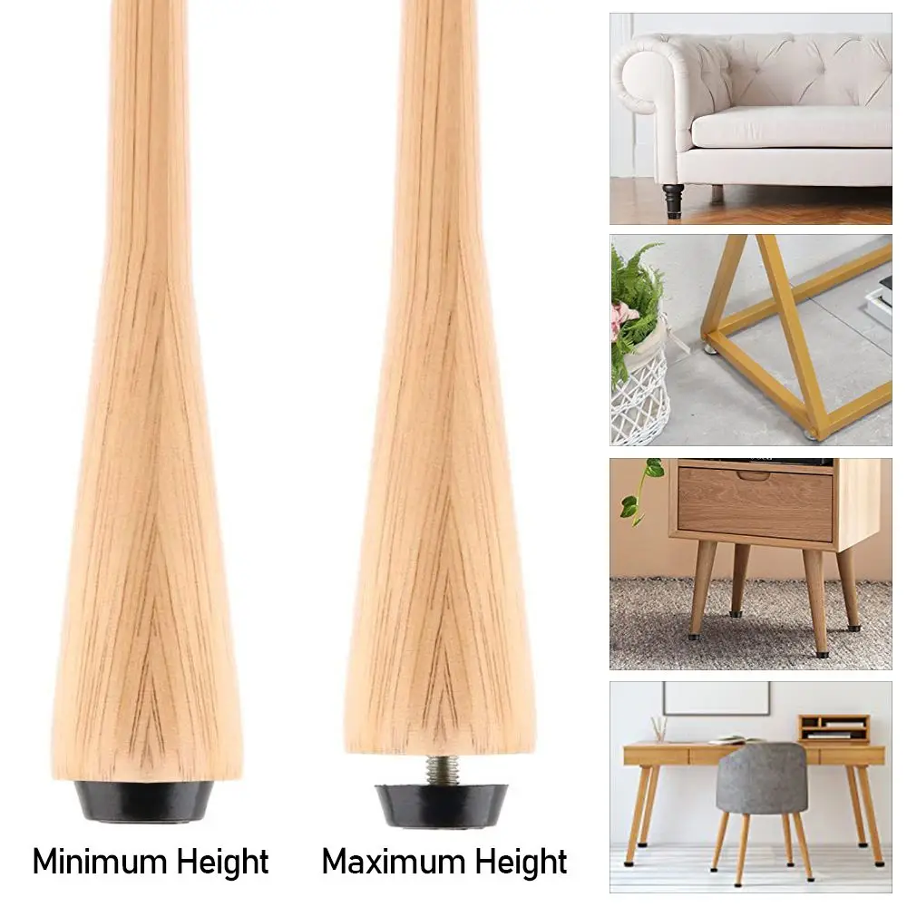 10Pcs 미끄럼 방지 바닥 보호대 테이블 의자 다리 패드 가구 조정 가능한 볼트 레벨링 피트 가구 피트 의자 피트 레벨