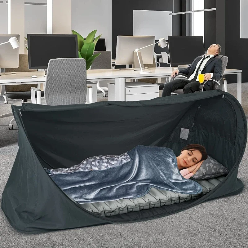 Tenda Da Letto Per Ufficio Privacy Space Office Tenda Da Notte Indoor Pop-Up Struttura Portatile Cabina Grigia Traspirante 75X28X31 Pollici