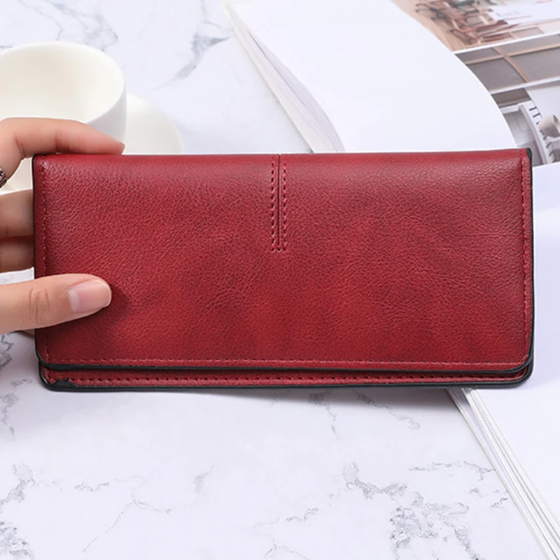 New Women's Wallet Lady Purses Handbags Coin Purse Fashion Buckle Long Clutch Wallets Card Holder for Women Burse Bags monedero