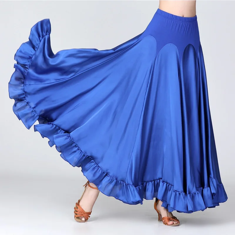 

Юбка JustSaiyan для бальных танцев, юбка для современных танцев, юбка-качели длиной до середины икры для женщин