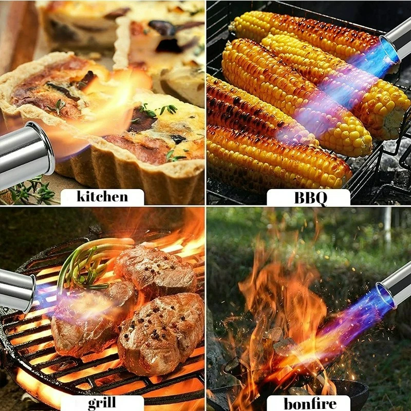 High Firepower Mountain Tank Flamethrower Outdoor Camping BBQ Efficient High Flame Igniter Direct Fire Lighter Gadgets for Men
