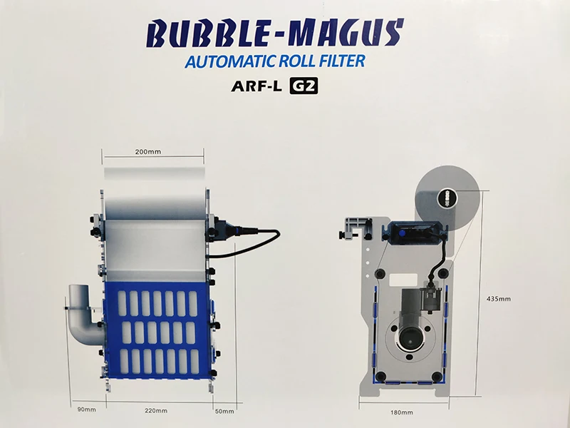 Bubble Magus ARF G2 Automatic Roller Filter Aquarium Fish Tank Auto Fleece Sump Filtration System ARF-L-G2 ARF-M-G2 4