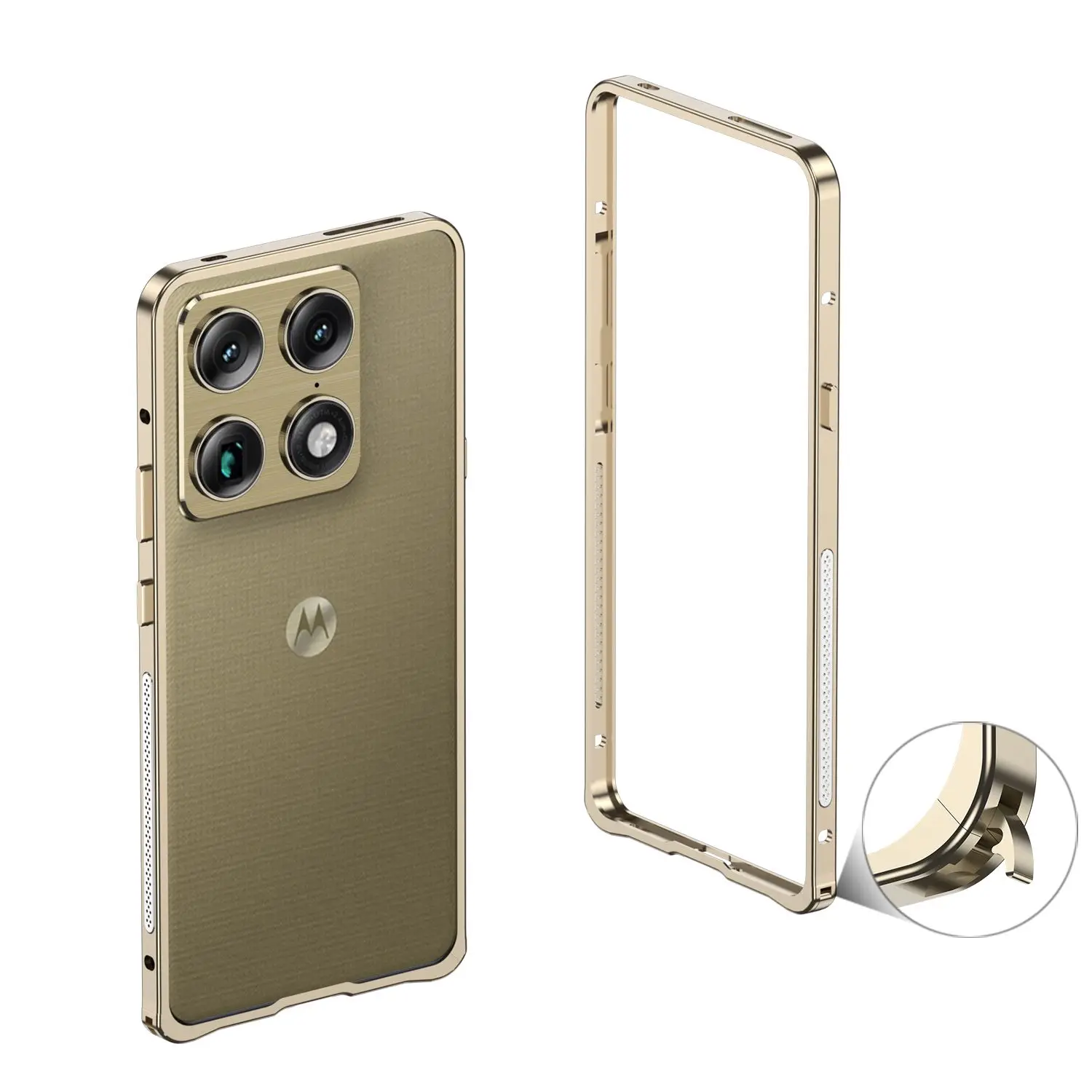 Luxury Aluminum Alloy Frame Shockproof Case with Bare-Skin Feel