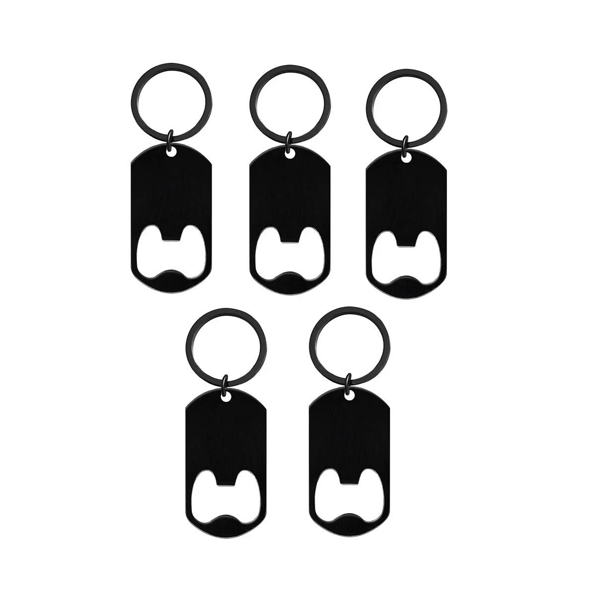 

5 PACK Stainless Steel Flat Bottle Opener with Keychain-Bar Key-Beer Bottle Opener for Kitchen, Bar or Restaurant