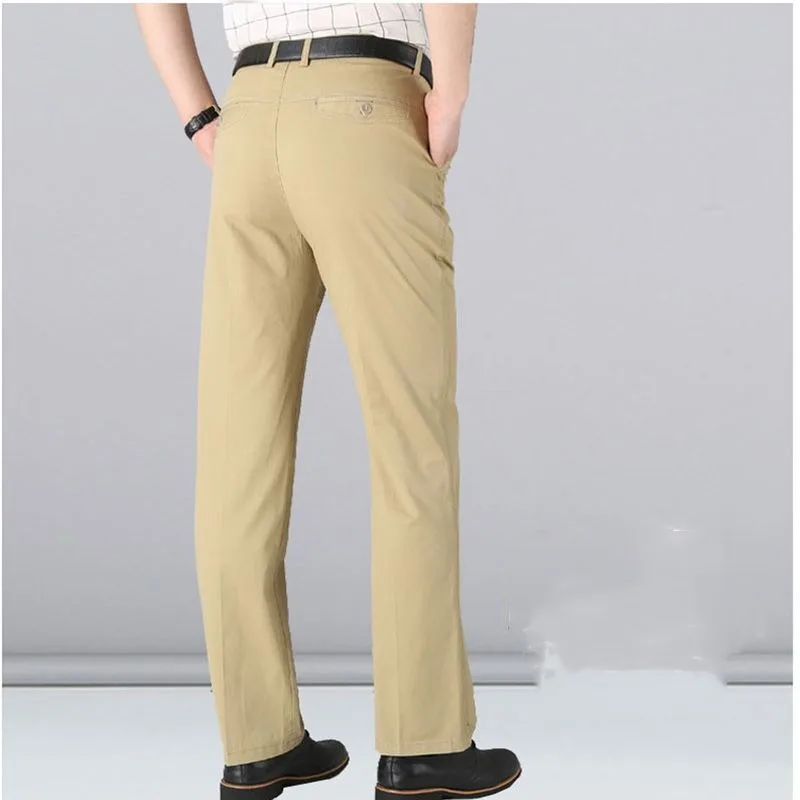 2023 Men's Casual Summer Loose Solid Color Business Thin Trousers Male Brand Clothing Fashion Slim New in Pants