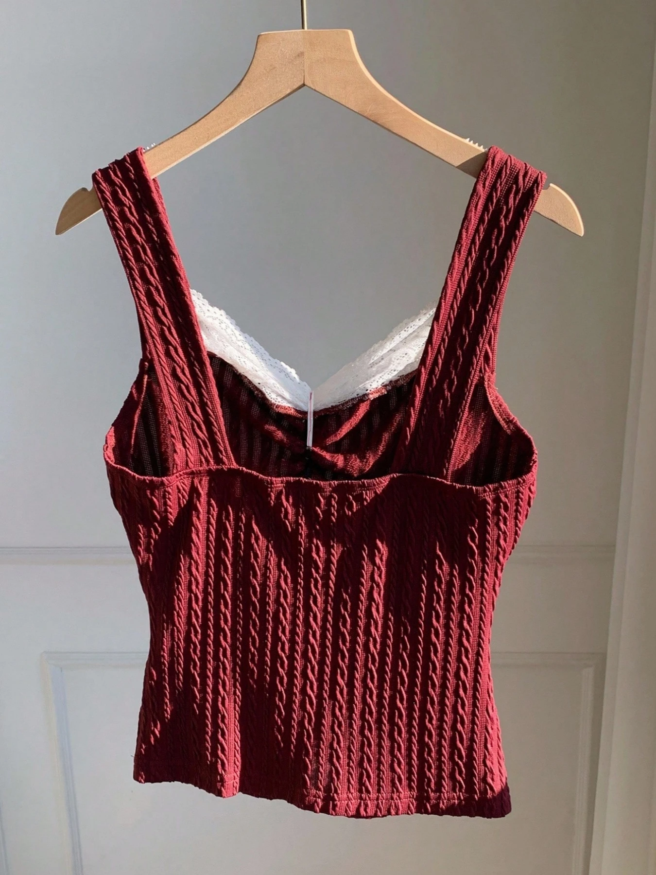 Y2K Summer Fashion New Lace Splicing Bow Decoration Pure Desire Women's Tank Top 2
