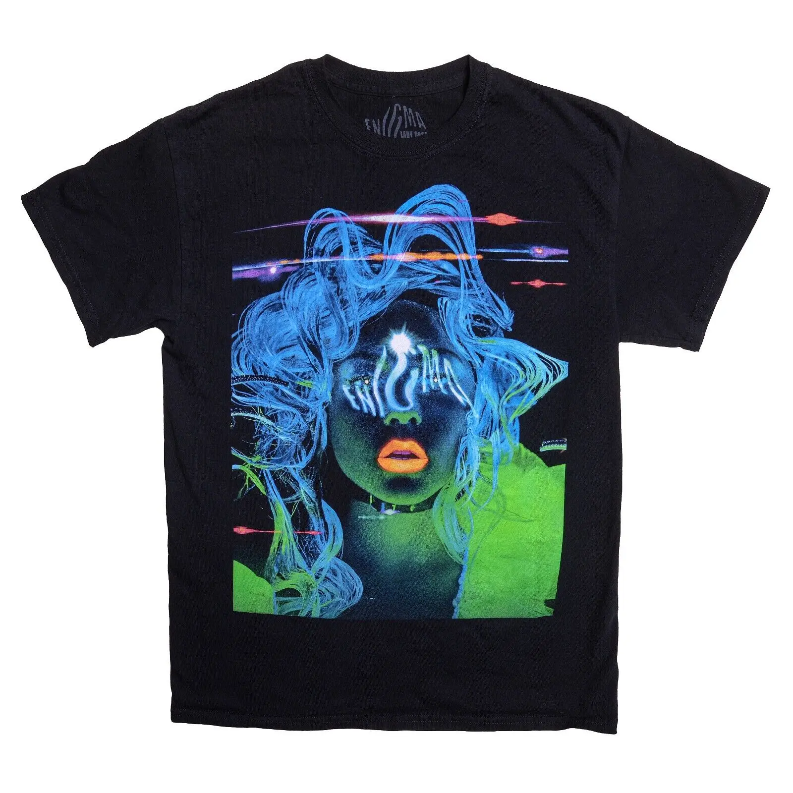 Lady Gaga Puzzle Las Vegas Interest T-Shirt Double Sided Size Maniche Medie Lunghe O Corte