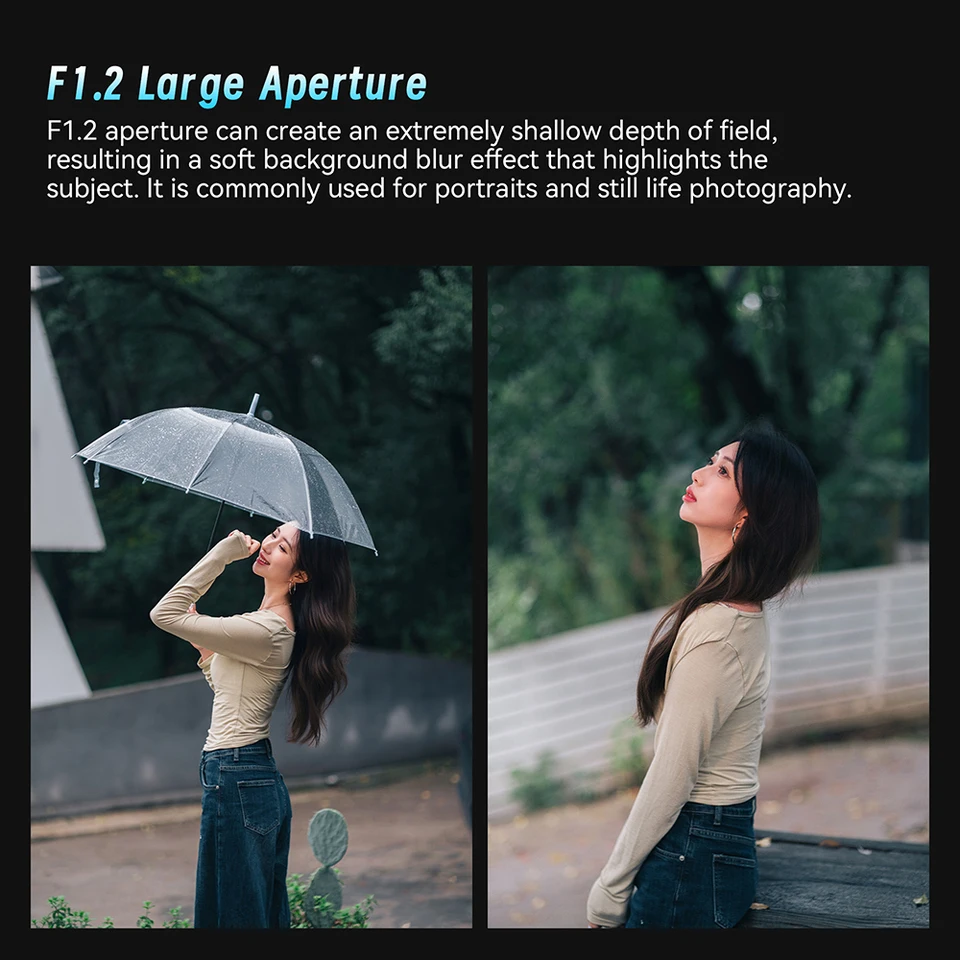 7artisans 50mm F1.2 APS-C 수동 초점 대구경 단렌즈 E ZV-E10 알파 7 IV 후지 X X-T5 니콘 Z M43 마운트용