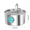 3.2L Stainless Steel Cat Water Fountain,Pet Water Dispenser With Filter,Dog Drinking Fountain For Cats,Ultra Quiet Water Pump 6
