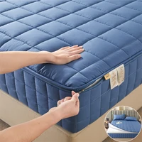 Six Sides All Inclusive Mattress Cover with Zipper Thicken Fitted Sheet Quilted Mattress Protector Pad Couple Customized Size