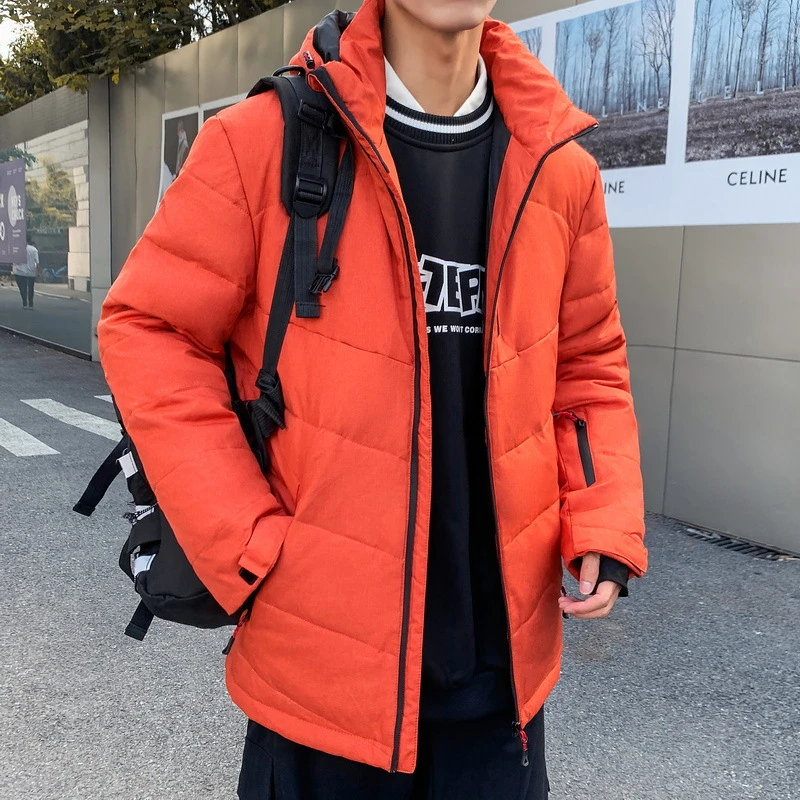 Chaqueta de invierno de lujo para hombre, parka de plumón de pato blanco, plumas de ganso informal de abrigo, capucha gruesa y cálida, chaquetas impermeables|Chaquetas de plumón| -