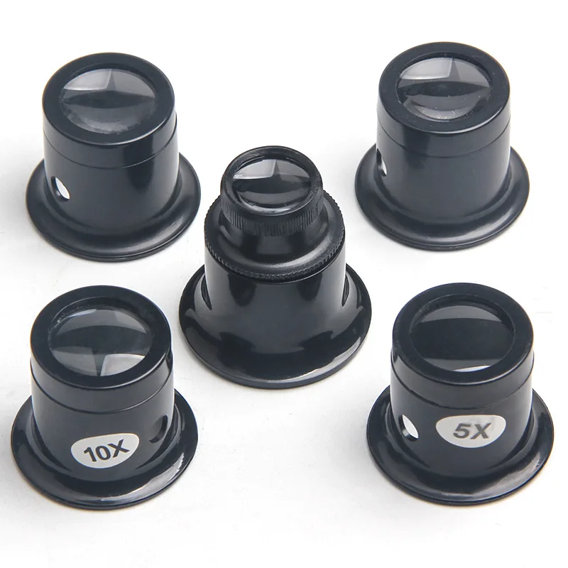 Eye Loupe Magnifiers 4Pcs/Set 5X/10X/15X/20X Watch Repair Tool Kit Jewelry Loupe Magnifier Magnifiying Glass Watchmaker Tools