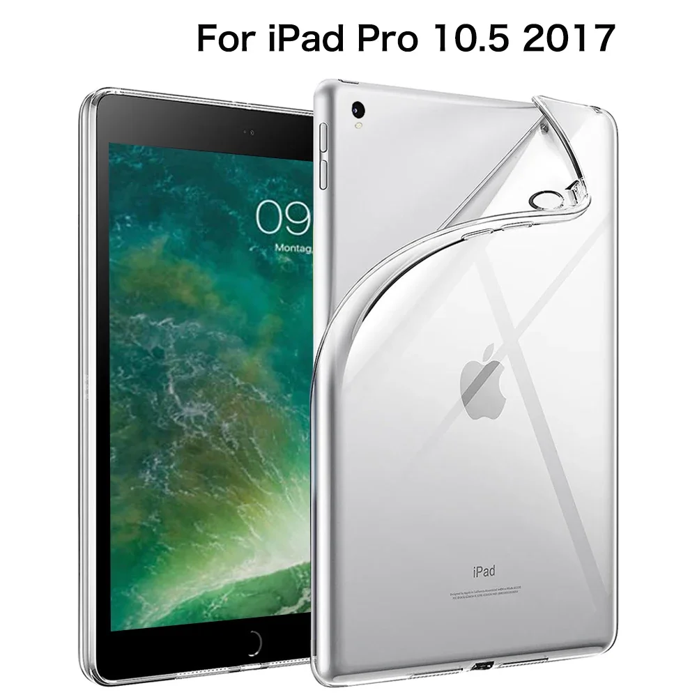 Crystal Clear TPU Silicone Tablet Cover - Durable Transparent Protective Case
