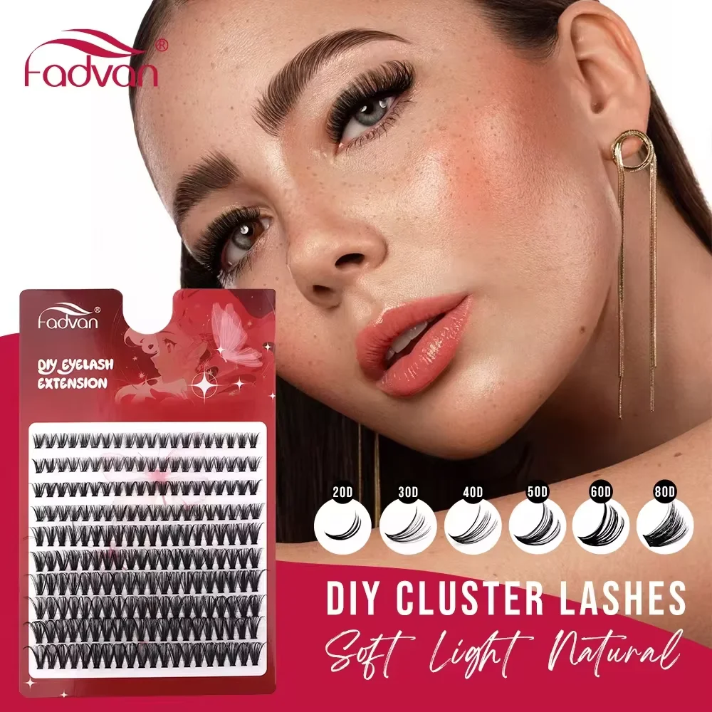 Eyelash Extensions 60P/80P DIY Eyelash Extension Kit Individual Lashes Cluster D Curl Mix