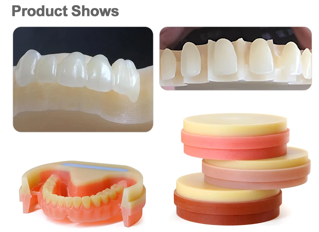 GUSROM Dental PMMA Disc 98 mm Monolayer-Harzblock für CAD/CAM Temporäre Kronenbrücke Prothesenmaterial VITA Shades – Detail 6