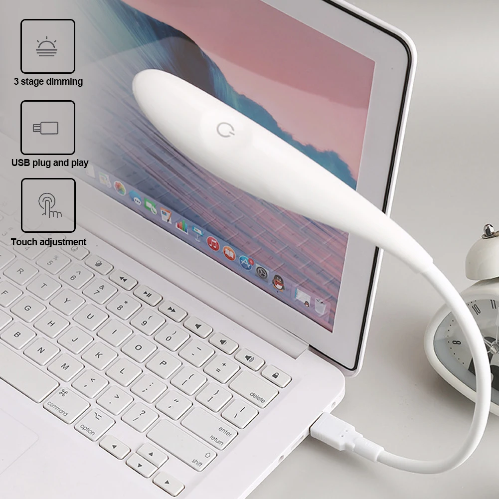 Portable Flexible USB LED Desk Lamp with Eye Protection and Touch Switch