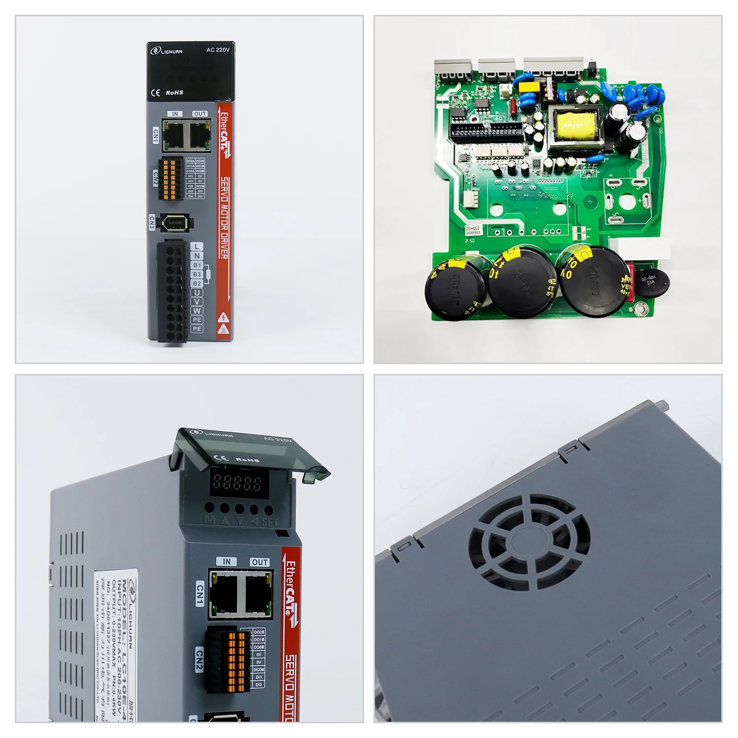 Lichuan AC 서보 모터 드라이버 키트, 0.32N.m, 0.637N.m, 1.27N.m, 1.91N.m, 100W200W400W600W, AC 서보 모터 드라이버, 1.1A, 1.6A, 2.5A, 3.