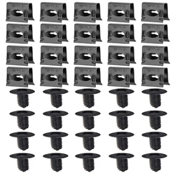 Enhanced Rust - Resistant U - Type Metal Fastener Clips with Screws (40pcs)