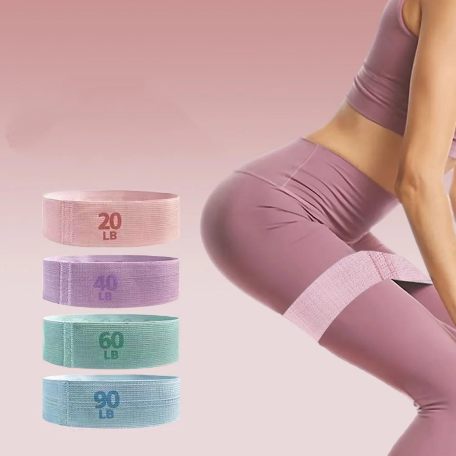 Anti-Slip Elastic Booty Bands for Fitness and Yoga Workouts