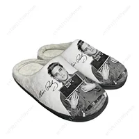 E-Elvis King Hillbilly Cat Home Cotton Custom Slippers Mens Womens Pop Plush Bedroom Keep Warm Shoe Thermal Slipper P-Presley 1