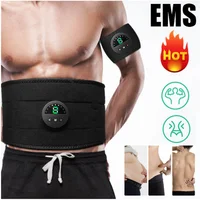 Belly massager EMS Abdominal Belt Electric Muscle Stimulation Portable Fitness Massager Waist Trainer Body Slimming Shaping 1