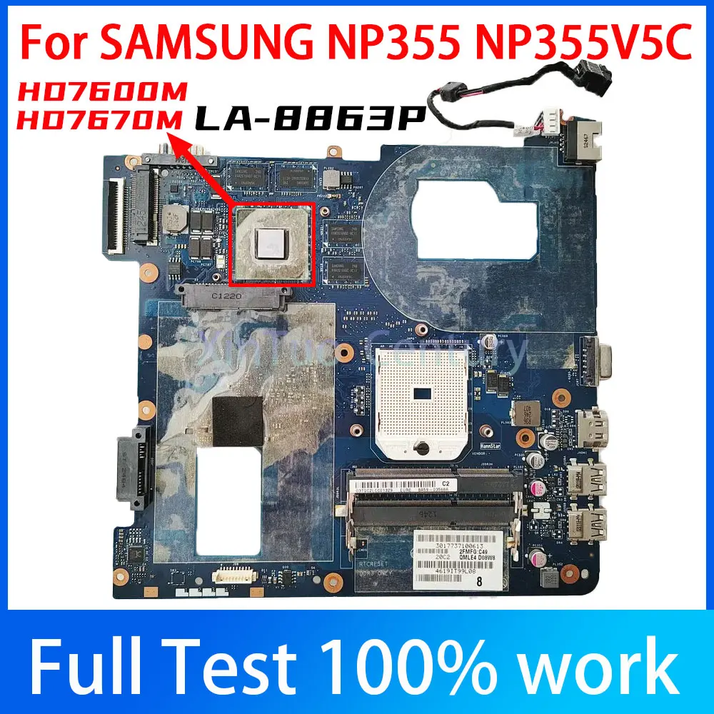 BA59-03568A для SAMSUNG NP355 355V5C NP355V5C материнская плата для ноутбука QMLE4 с HD7600M HD7670M GPU 100% teнаклек