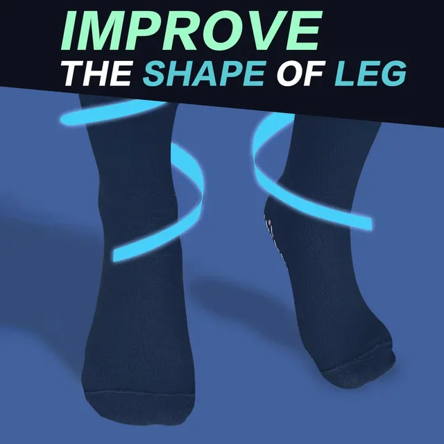 2 Pairs Self-heating Socks Men Women Non-slip Dots Foot Massage Magnetic Therapy Health Warming Fever Socks Winter Relieve Tired 4