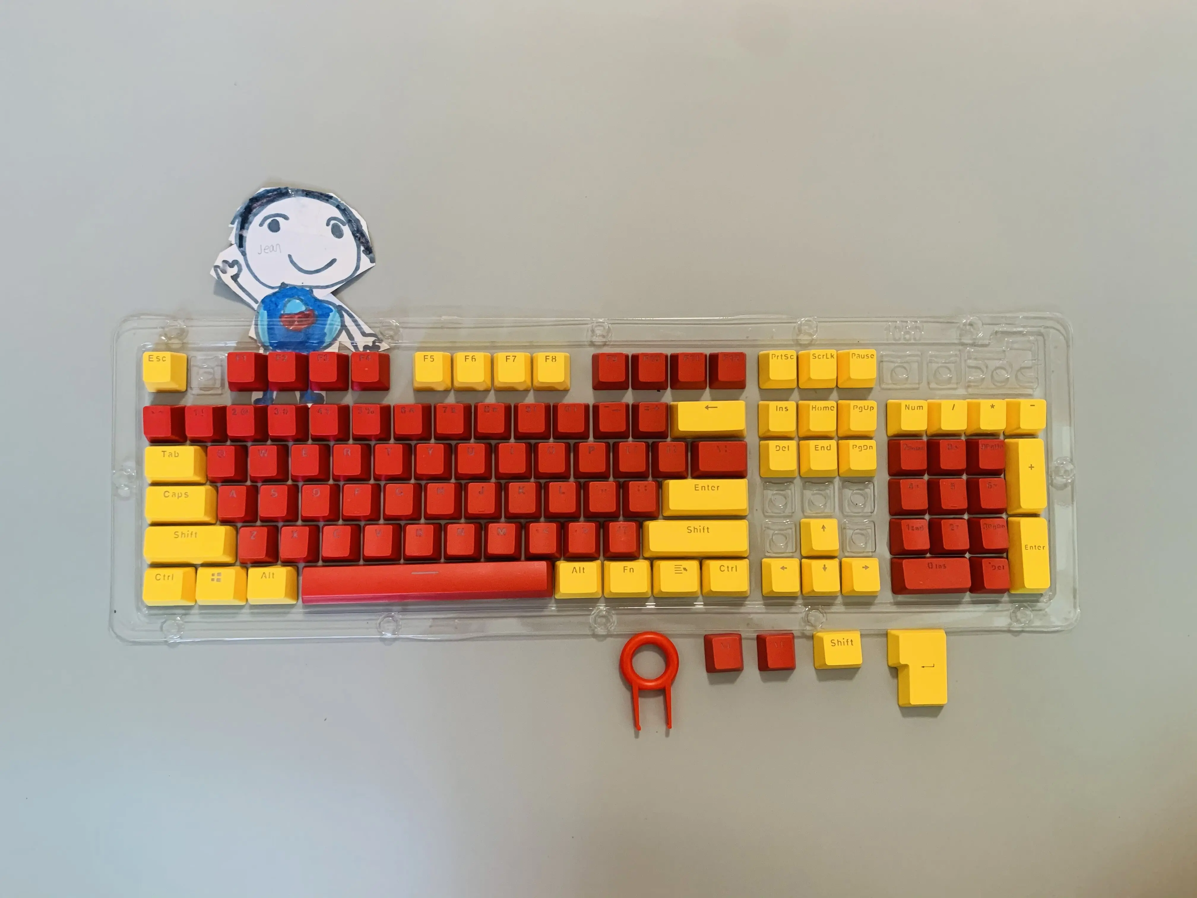 124 teclas Diseño en español Teclas de colores mezclados Tipo europeo  Material Ansi Iso para interruptores Cherry MX Se ajustan a tapas de  teclados mecánicos, juego de tapas de teclas -  España