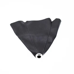 Leather Gear Stick Shift Boot Dust Cover - Black & Red (Black)