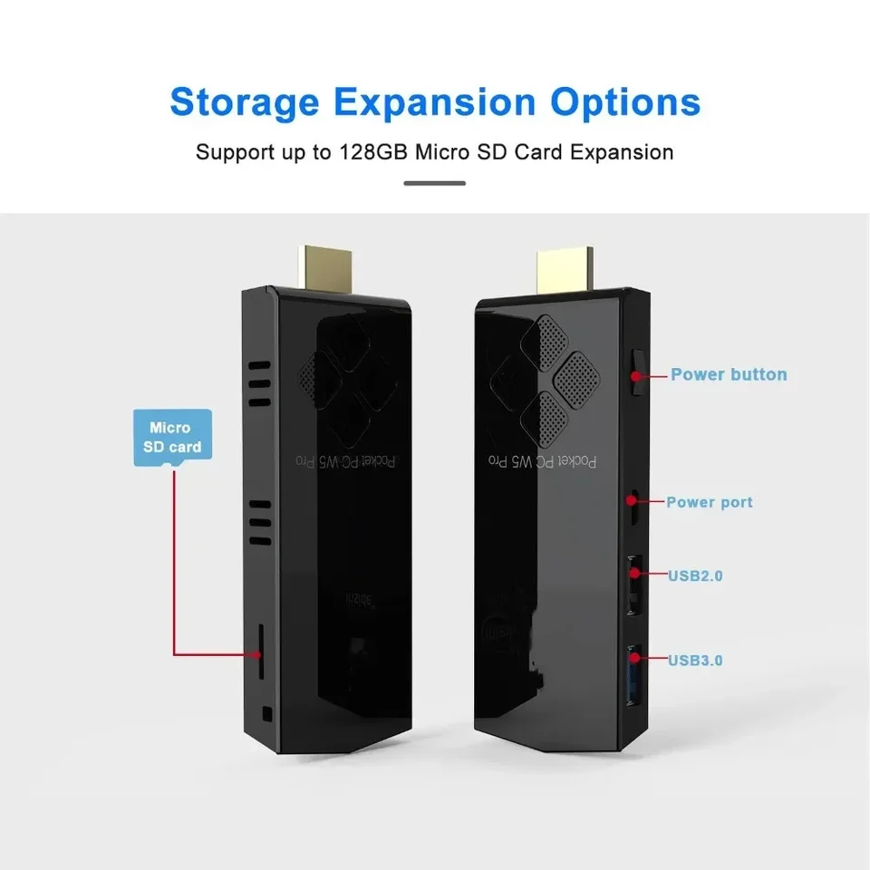 ミニPC Poket PC W5 Pro Windows 10 Mini PC Stick, Portable Compute Device With 4GB