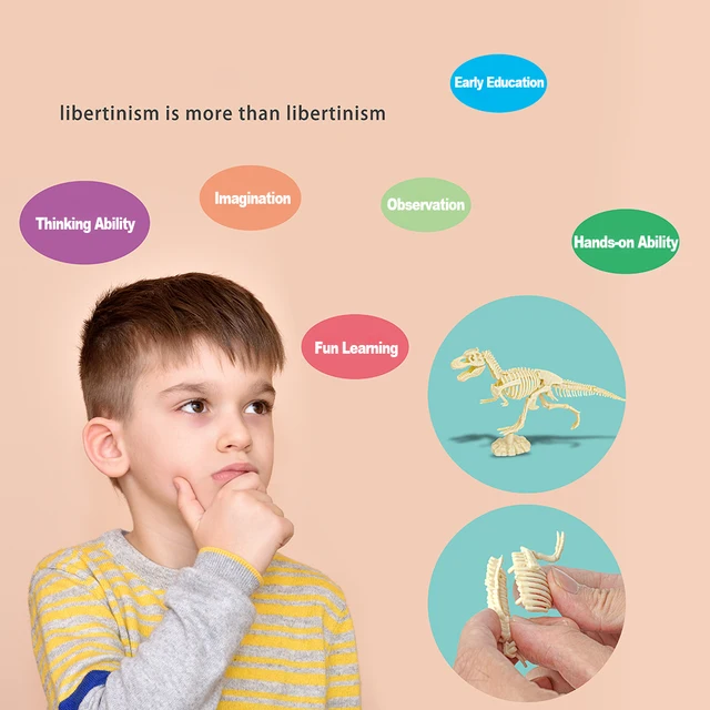Dinosaur Fossil Excavation Kits Education Archeology Exquisite Jurassic Toy Set Game Action Children Figure Skeleton Model Gift 5