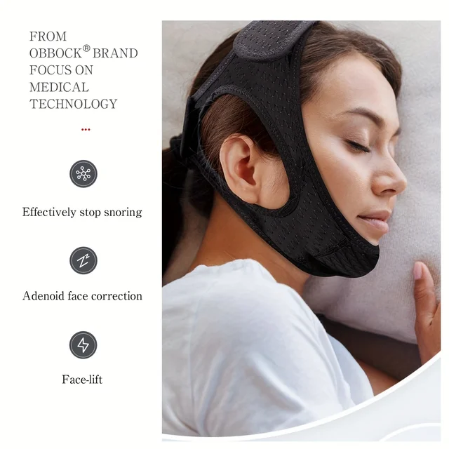 1pc Anti Snore Chin Strap, Anti-Dry Mouth Chin Strap For CPAP Users, Stop Snoring, Snoreless Sleeping Solution For Men And Women 3