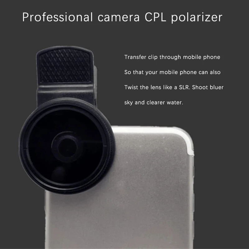 Phone Lens Filter 37/52MM CPL Circular Polarizer For Camera