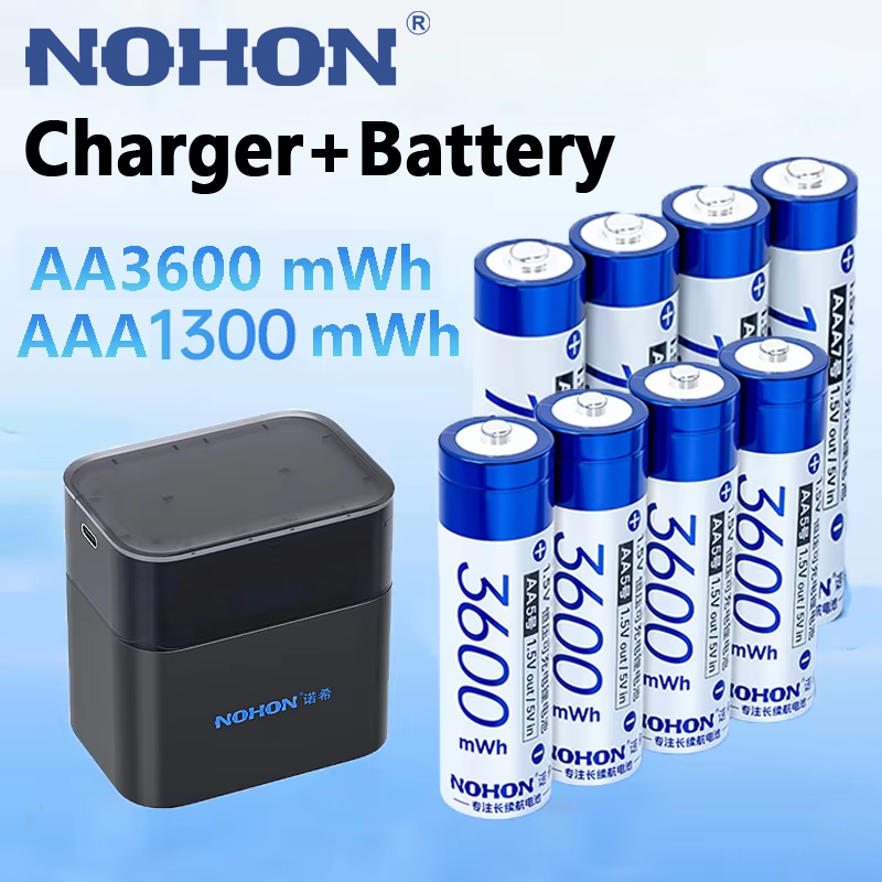 NOHON Li-ion Rechargeable Battery High Capacity 3600mWh For Electric Toys LED Lights Household Doorbell Remote Control Mouse