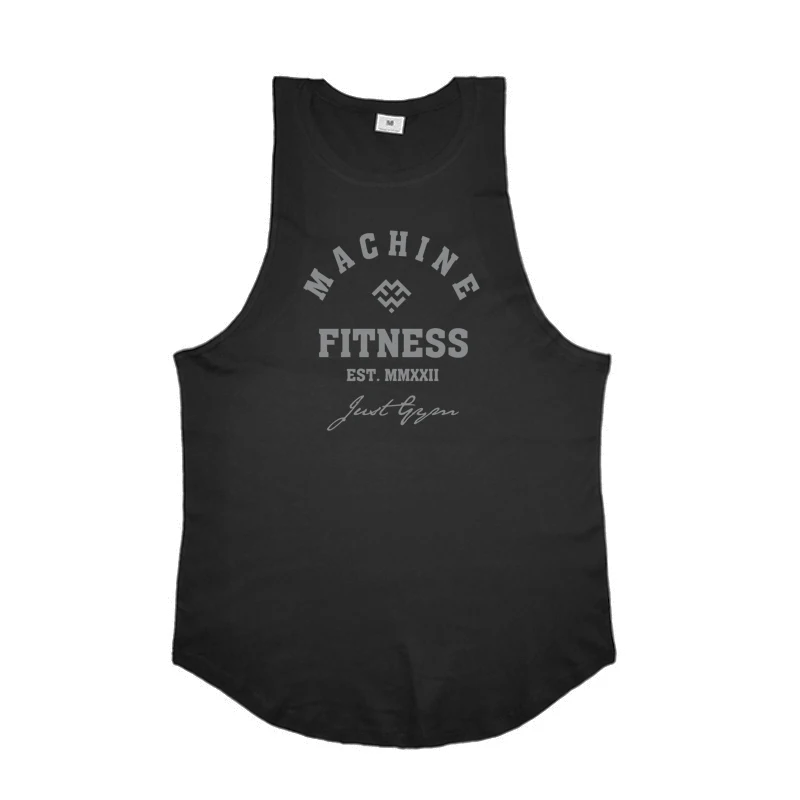 MACHINE FITNESS JUST GYM Vücut Geliştirme Tank Top Erkekler İçin Antrenman Atleti Pamuklu Kolsuz Gömlek Koşu Kıyafeti Kaslı Atlet