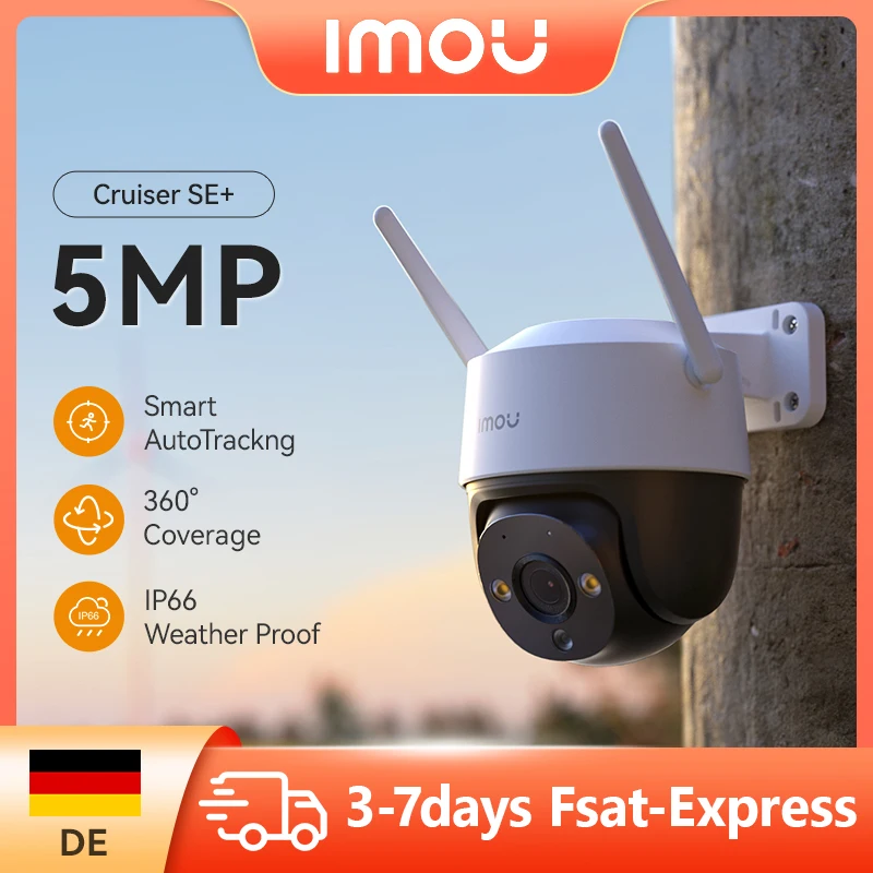 IMOU Cruiser SE+ 5MP Wi-Fi Camera Outdoor Smart Night Vision 8x Digital Zoom AI Human Detection IP66 Weatherproof PT Camera 1