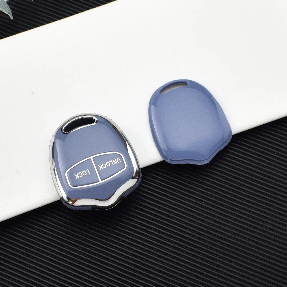 ontto 2 toetsen autosleutel hoes cover voor Mitsubishi L200 ASX Outlander Eclipse Cross Pajero Sport Lancer sleutelhoes sleutelhanger ABS plastic sleutel etui afstandsbediening - zwart