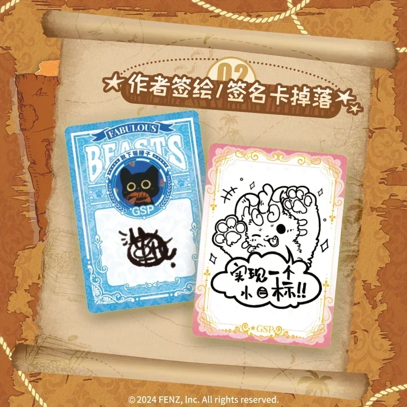 Genuine Fabulous Beasts Cards Bizarre Adventure Cute Anime