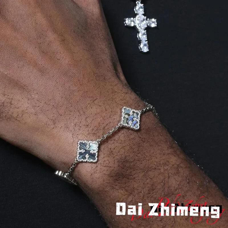 

Браслет Серебряный со стразами, унисекс, с уникальным дизайном