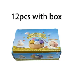Dumpling Squishy Mysteries Stress Relief Fidget Toy - Home Office Desk Accessory & Party Gift (Random 12pcs)