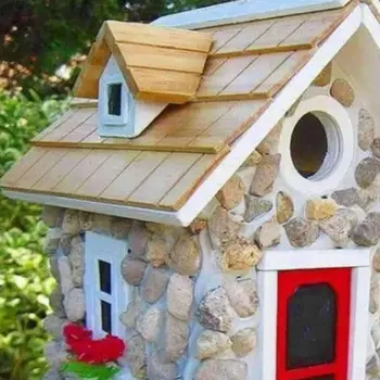 Resin Hanging Bird House & Feeder 1