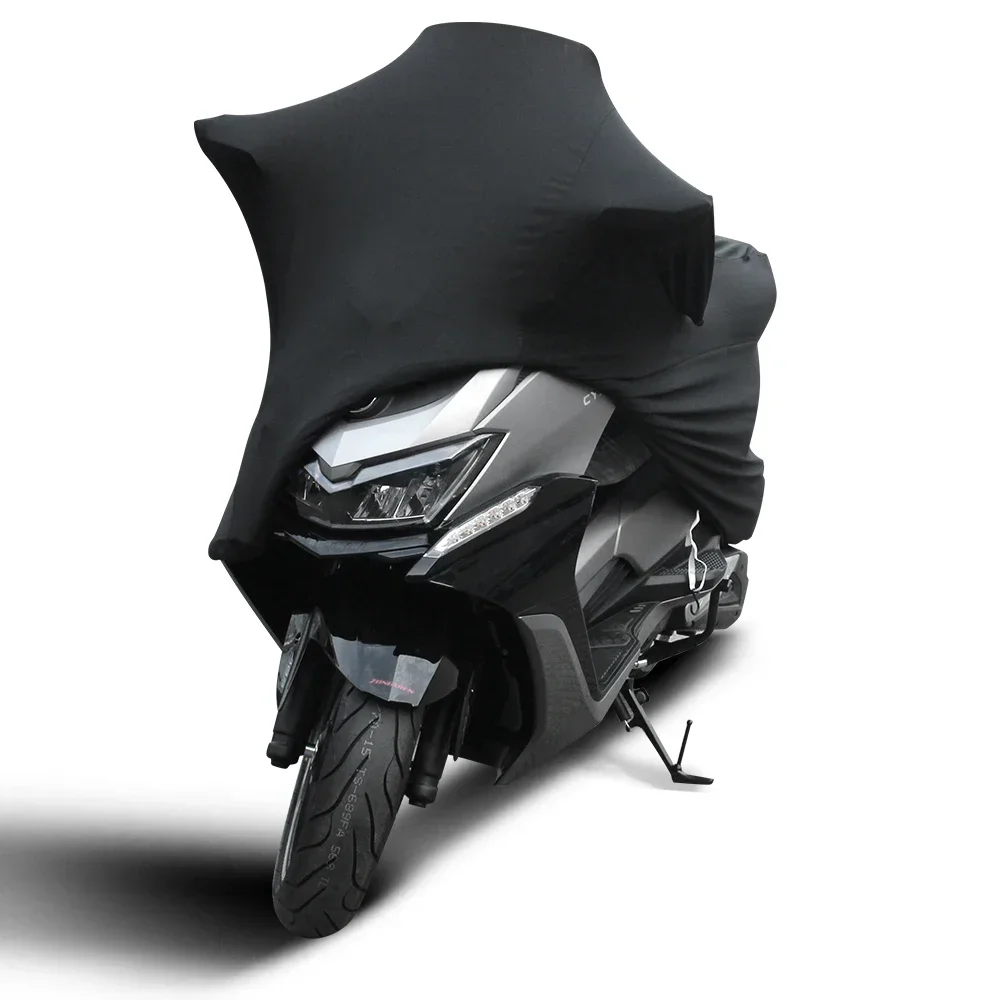 All-Weather Dual Color Motorcycle & Scooter Protective Cover - Dustproof & UV Resistant, Elastic Fabric, Indoor/Outdoor Use