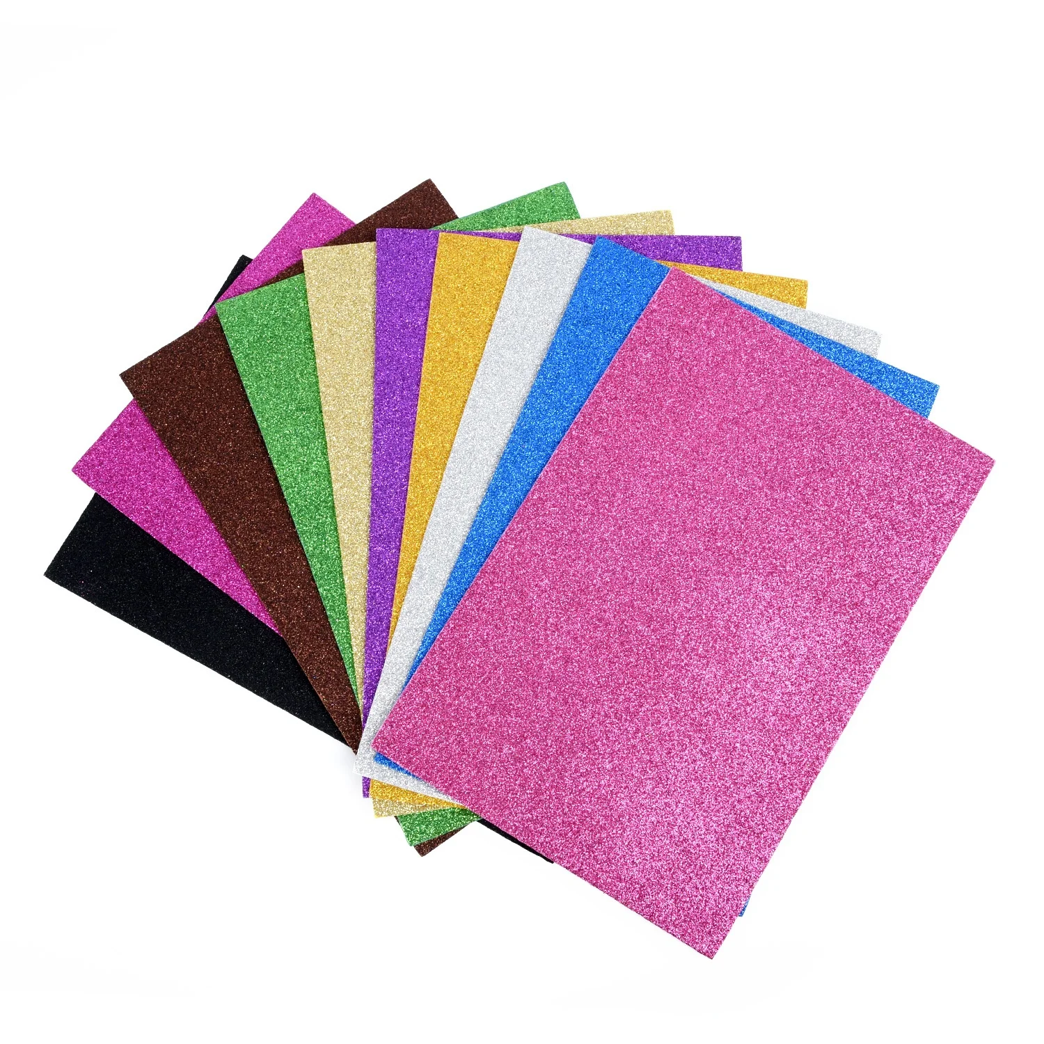 10Pcs Foam Glitter Paper A4 Sheet EVA Crafts Material Kids Handmade Crafts