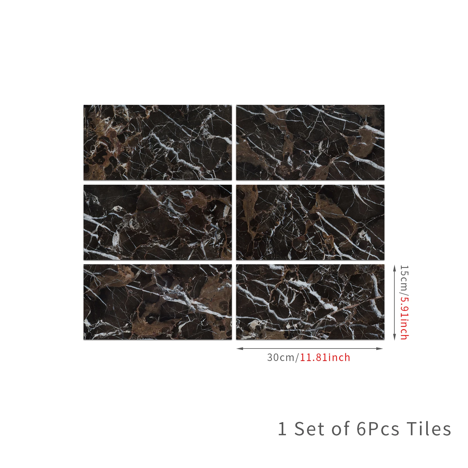 thumbnail image 1 of Pegatinas de azulejos de mármol de cristal de 30 estilos, impermeables, a prueba de humedad, para renovación de cocinas y baños, pegatinas de pared autoadhesivas, 1 of 5