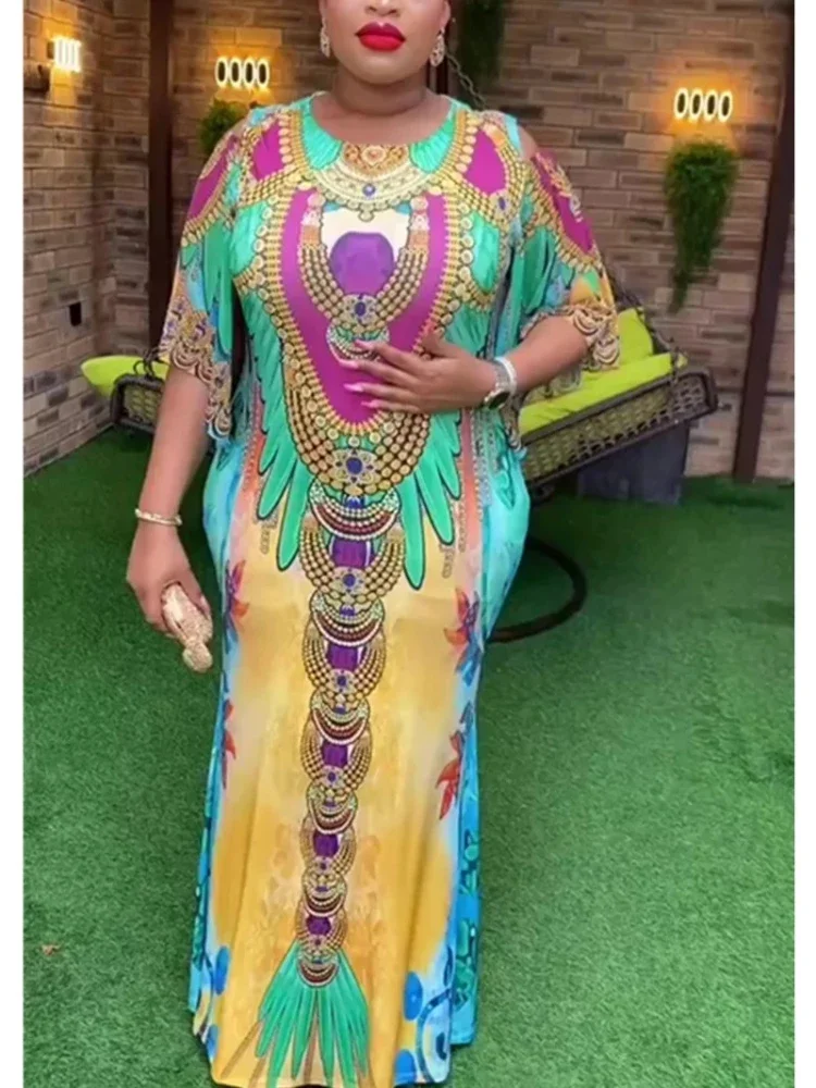 Elegant African Dresses for Women 2024 New Spring Africa Clothing Plus Size Evening Party Long Dress Dashiki Ankara Outfits Gown