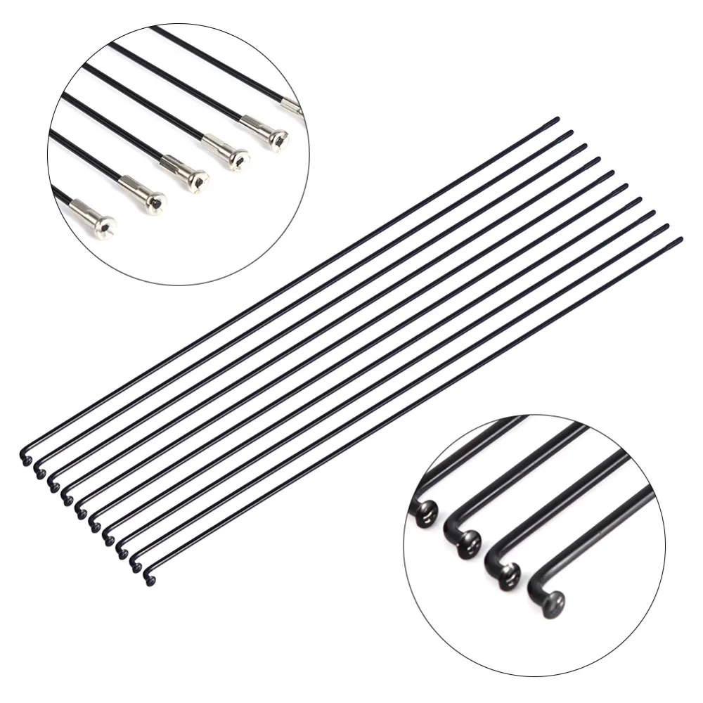 36Pcs 14G Spokes 2mm Diameter Steel Spokes With Nipple Clycling Mountain Bike Wheel 259mm 261mm Accessory